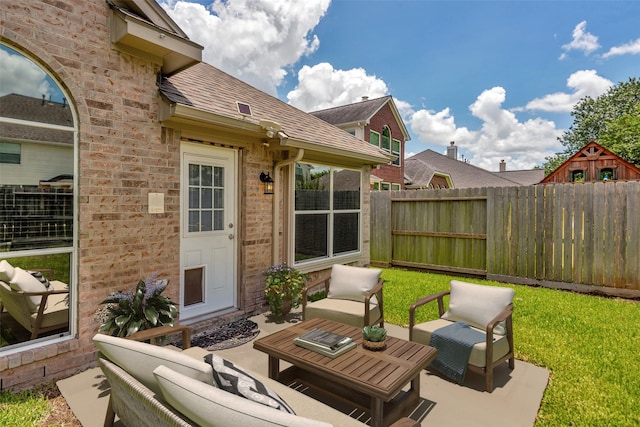 1431 Hidden Terrace Dr, Sugar Land, TX 77479 - view of patio featuring an outdoor living space