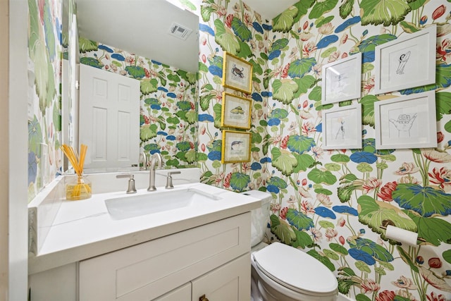 1215 Heathwood Dr, Houston, TX 77077 - bathroom with wallpapered walls and vanity
