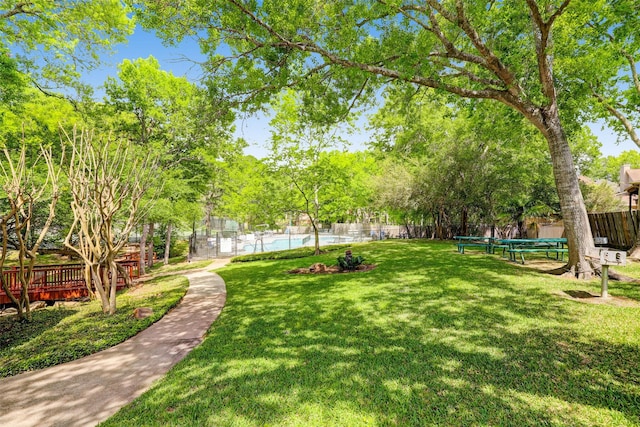 1215 Heathwood Dr, Houston, TX 77077 - view of yard featuring a deck