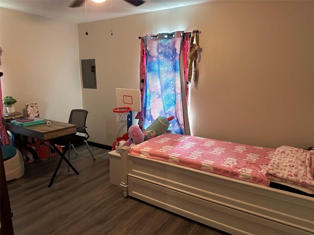 3661 Fm 3277, Livingston, TX 77351 - bedroom with electric panel and dark wood-style flooring