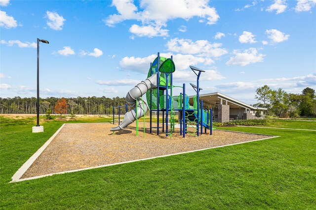 5446 Pinetree Crescent Ln, Spring, TX 77373 - community jungle gym featuring a lawn
