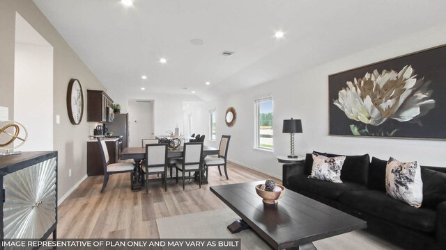 5446 Pinetree Crescent Ln, Spring, TX 77373 - living room featuring light wood-style floors and recessed lighting
