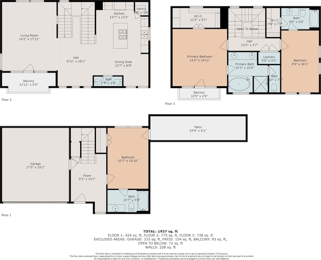 506 Knox St Unit A, Houston, TX 77007 - view of floor plan / room layout