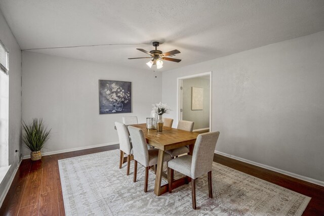 8415 Sparkling Springs Dr, Houston, TX 77095 - dining space featuring wood finished floors and a ceiling fan
