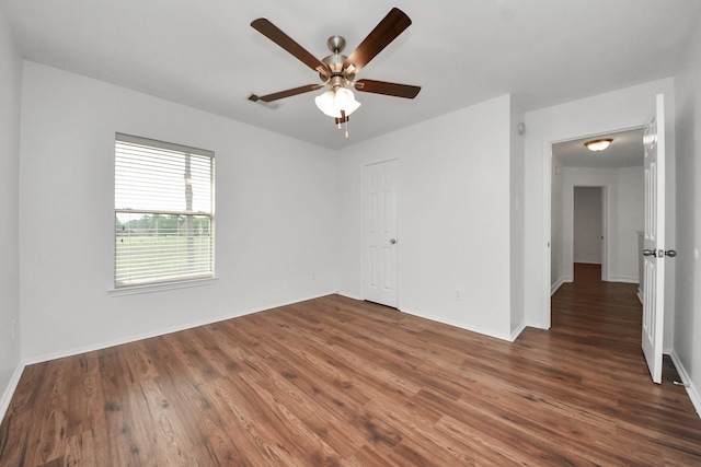 9226 Wichita Dr, La Porte, TX 77571 - empty room with wood finished floors and ceiling fan