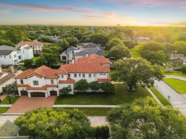5201 Pine St, Bellaire, TX 77401 - aerial view at dusk of a residential view
