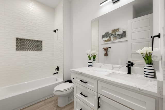12 Rd 662, Dayton, TX 77535 - bathroom with vanity,  shower combination, and wood finished floors
