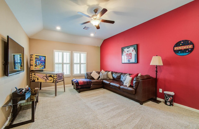 15411 Dundas Dr, Cypress, TX 77429 - carpeted living area with a ceiling fan and baseboards