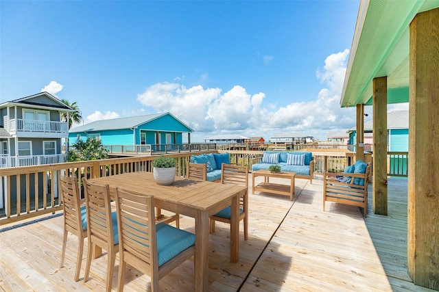 591 Pompano Dr, Freeport, TX 77541 - deck featuring an outdoor hangout area