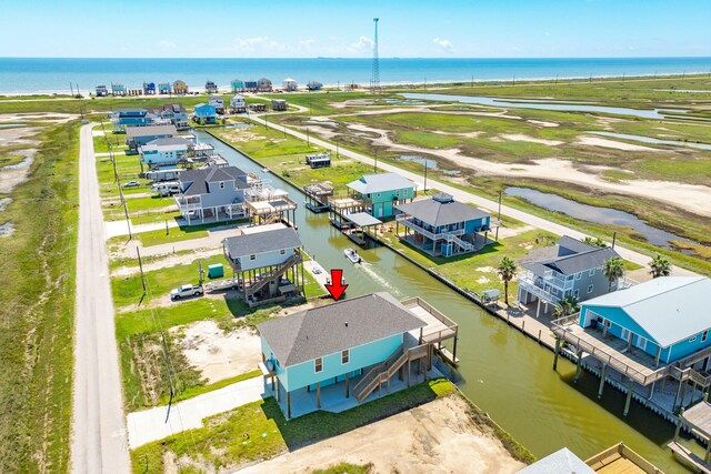 591 Pompano Dr, Freeport, TX 77541 - aerial view of residential area with a large body of water