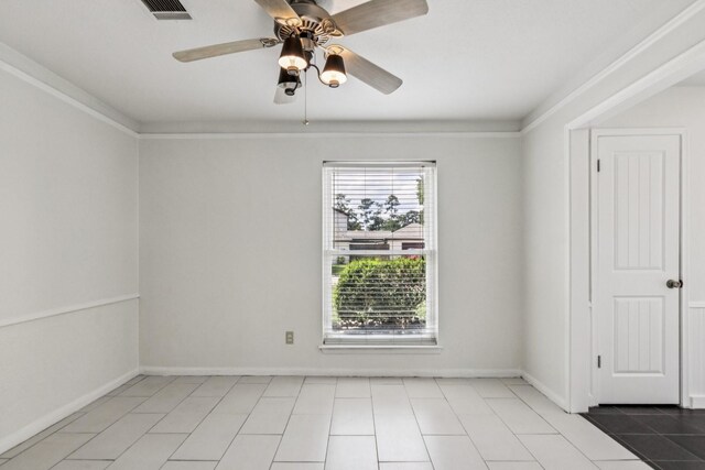 7927 Litchfield Ln, Spring, TX 77379 - empty room featuring a ceiling fan and light tile patterned floors