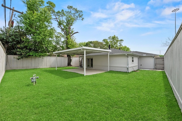 4406 Merwin St, Houston, TX 77027 - back of property featuring a patio, a fenced backyard, and a shingled roof