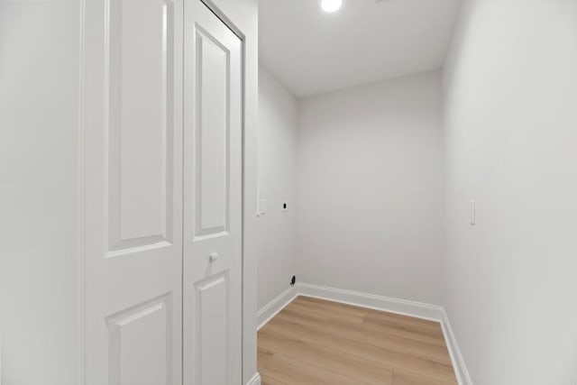 4406 Merwin St, Houston, TX 77027 - washroom with light wood-style floors and recessed lighting