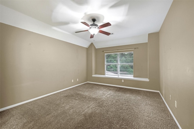 13322 Castlecombe Dr, Houston, TX 77044 - unfurnished room with carpet flooring, a ceiling fan, and lofted ceiling