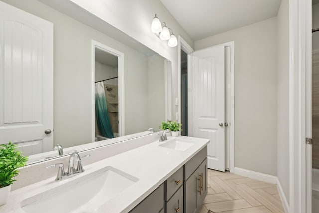 2018 Oxley Manor Ln, Richmond, TX 77469 - full bath featuring double vanity and curtained shower