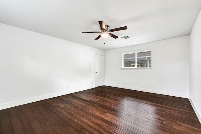 15702 Congo Ln, Jersey Village, TX 77040 - empty room with a ceiling fan and dark wood-style floors