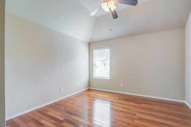 6103 Timbermoss Ct, League City, TX 77573 - spare room with light wood-style floors, a ceiling fan, and high vaulted ceiling