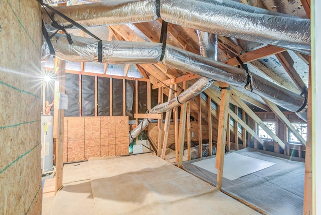 6103 Timbermoss Ct, League City, TX 77573 - unfinished attic featuring water heater