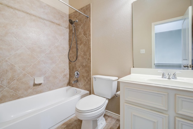 6103 Timbermoss Ct, League City, TX 77573 - bathroom featuring vanity, shower / washtub combination, and a textured wall