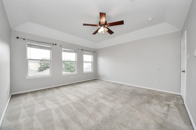 8030 Grow Ln, Houston, TX 77040 - carpeted empty room with a tray ceiling, ceiling fan, and a smoke detector