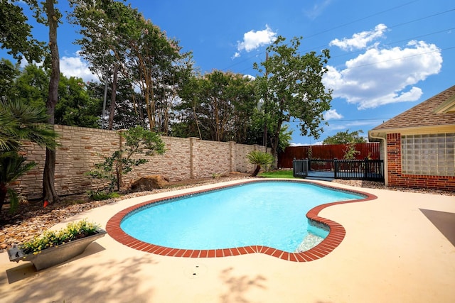 9847 Bestin Ln, Houston, TX 77065 - view of pool with a fenced backyard and a patio area