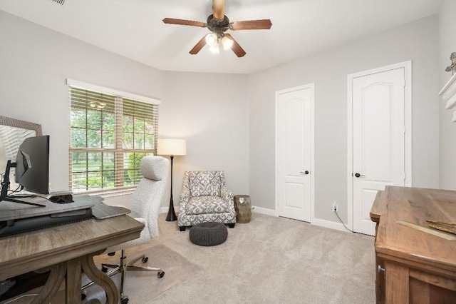 13839 Oak Fair Bnd, Cypress, TX 77429 - office space with ceiling fan and carpet floors