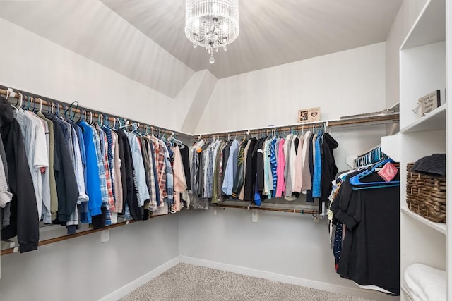 13839 Oak Fair Bnd, Cypress, TX 77429 - spacious closet with carpet flooring and a chandelier