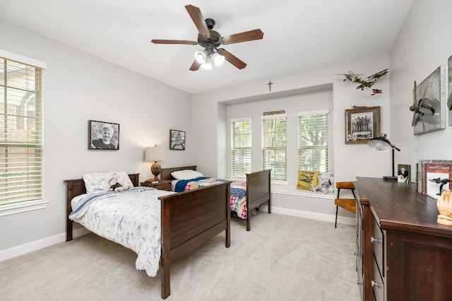 13839 Oak Fair Bnd, Cypress, TX 77429 - bedroom featuring light carpet and a ceiling fan