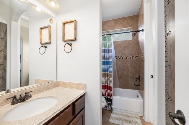 13839 Oak Fair Bnd, Cypress, TX 77429 - bathroom with vanity, shower / bath combination with curtain, and tile patterned flooring