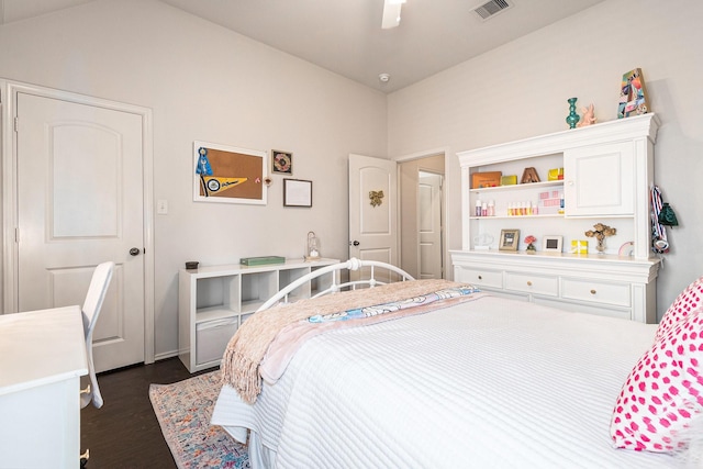 14730 Yellow Begonia Dr, Cypress, TX 77433 - bedroom with dark wood-style floors and ceiling fan