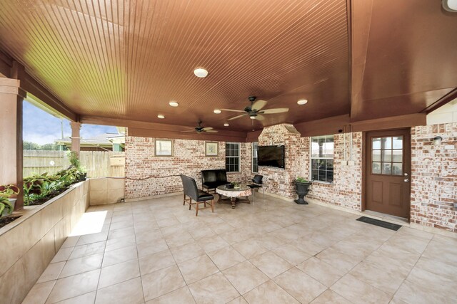 20718 Mansfield Bay Ln, Richmond, TX 77407 - view of patio with a ceiling fan