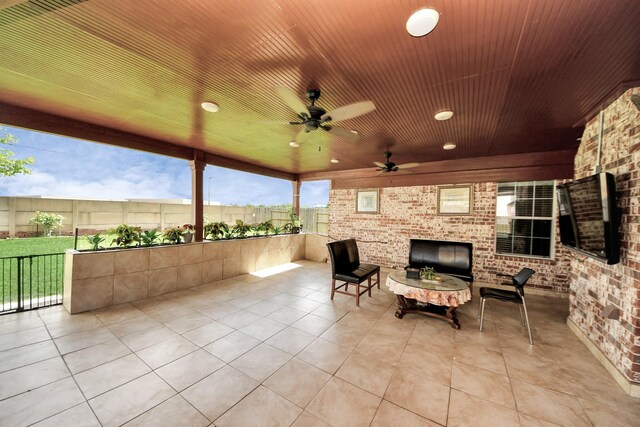 20718 Mansfield Bay Ln, Richmond, TX 77407 - view of patio with a ceiling fan