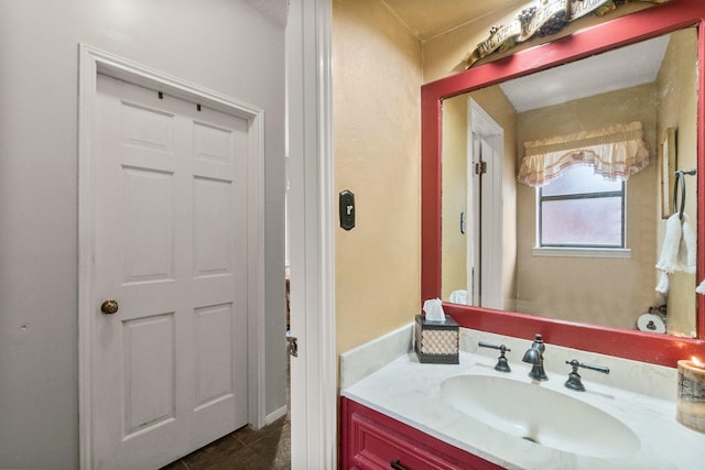 5 Hartwick Ct, Conroe, TX 77304 - bathroom featuring vanity and tile patterned flooring
