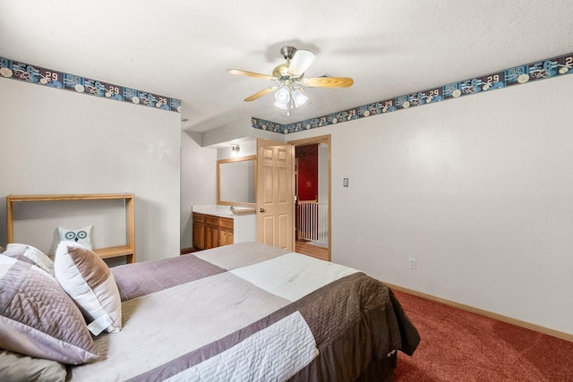 5 Hartwick Ct, Conroe, TX 77304 - carpeted bedroom with baseboards and ceiling fan