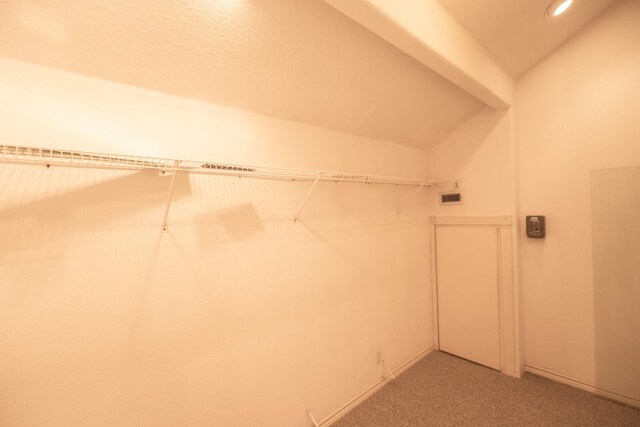 23002 Lunes St, Galveston, TX 77554 - spacious closet with light carpet and vaulted ceiling