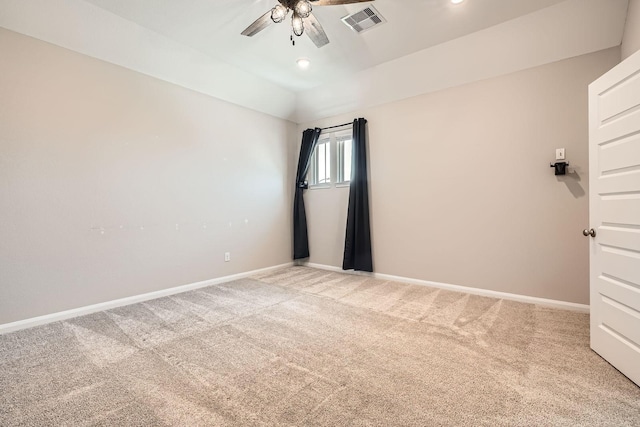 2008 Bristol Cliff Ln, Pearland, TX 77089 - empty room featuring carpet floors, a ceiling fan, and recessed lighting