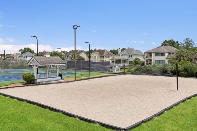 2537 La Rochelle Ct, Seabrook, TX 77586 - view of community with volleyball court, a residential view, and a tennis court