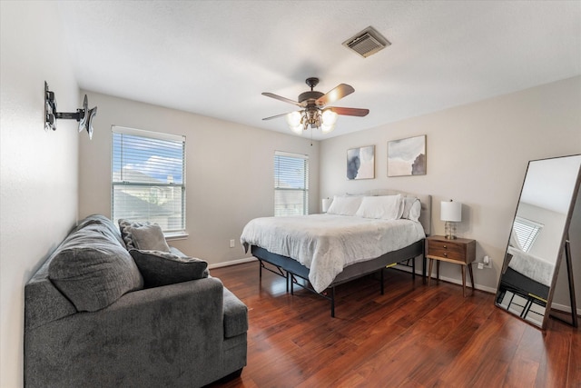 4318 Raintree Ct, Pasadena, TX 77505 - bedroom with wood finished floors and a ceiling fan