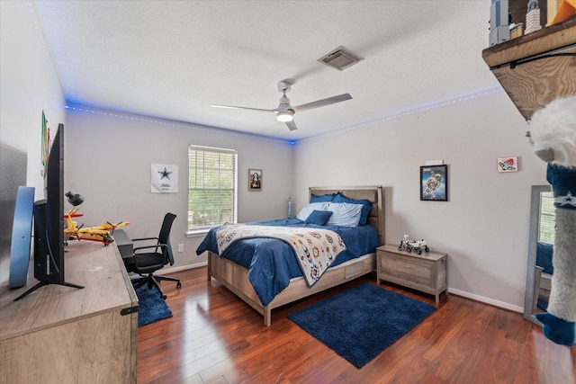 4318 Raintree Ct, Pasadena, TX 77505 - bedroom featuring wood finished floors and ceiling fan