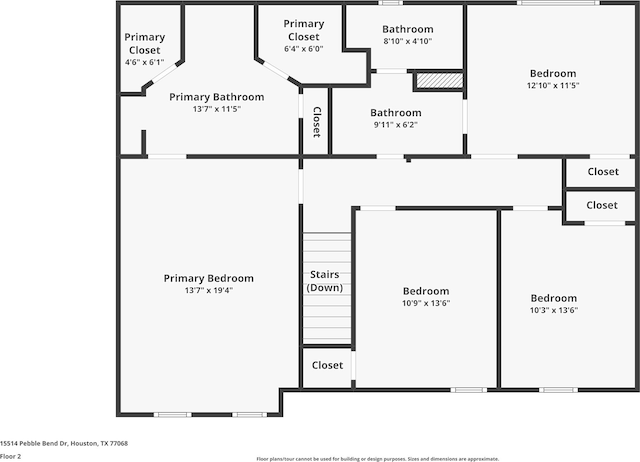 15514 Pebble Bend Dr, Houston, TX 77068 - view of floor plan / room layout