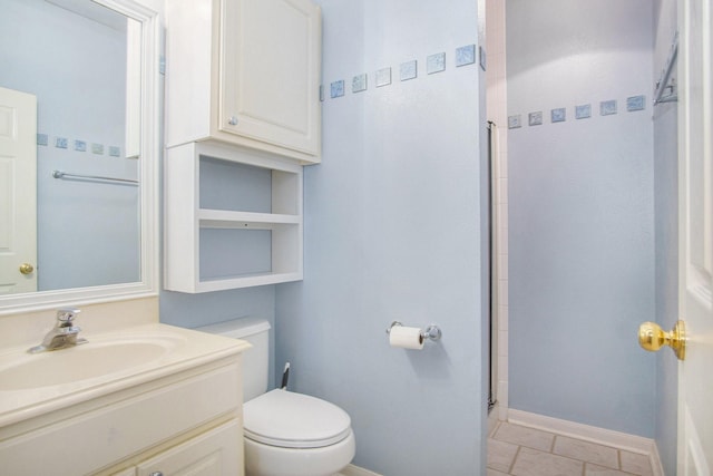 8806 Aberdeen Oaks Dr, Houston, TX 77095 - bathroom featuring vanity, a stall shower, and tile patterned flooring