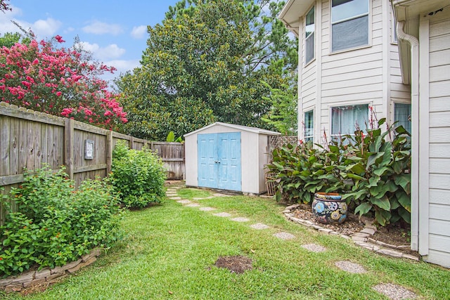 8806 Aberdeen Oaks Dr, Houston, TX 77095 - fenced backyard with a storage unit