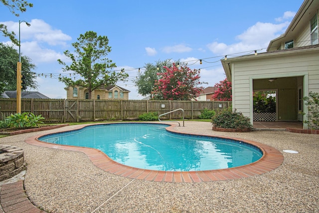 8806 Aberdeen Oaks Dr, Houston, TX 77095 - view of pool with a fenced backyard and a patio