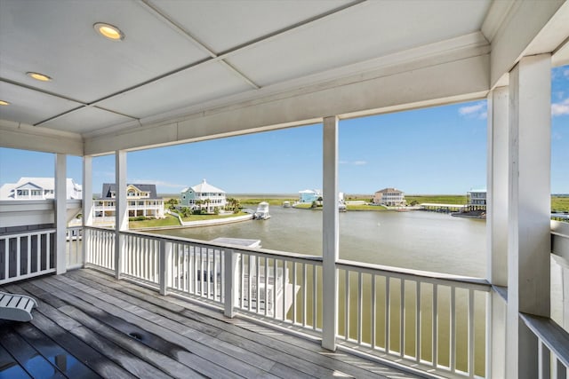 4107 Bluewing Teal Ct, Galveston, TX 77554 - deck with a water view