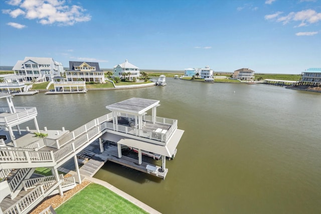 4107 Bluewing Teal Ct, Galveston, TX 77554 - dock featuring a water view