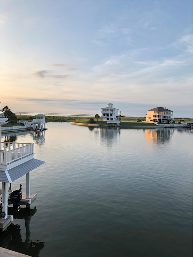 4107 Bluewing Teal Ct, Galveston, TX 77554 - water view featuring a boat dock
