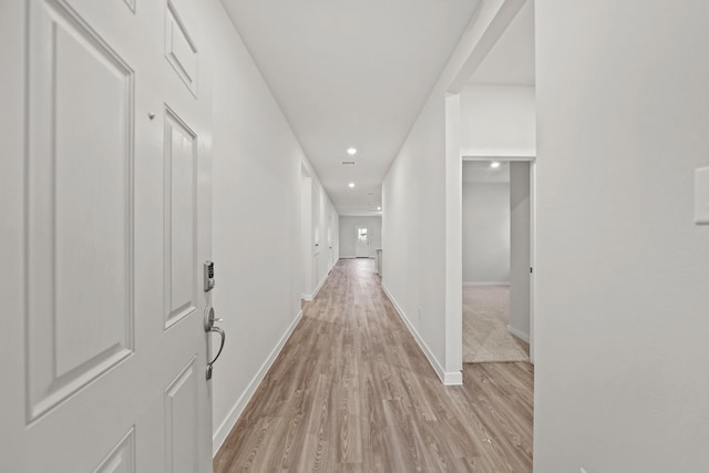 319 Bennett St, Angleton, TX 77515 - hallway with light wood-type flooring and recessed lighting
