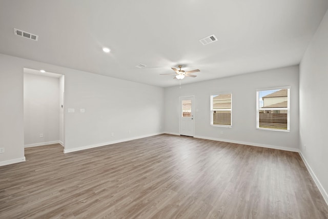 319 Bennett St, Angleton, TX 77515 - spare room with ceiling fan, plenty of natural light, and wood finished floors