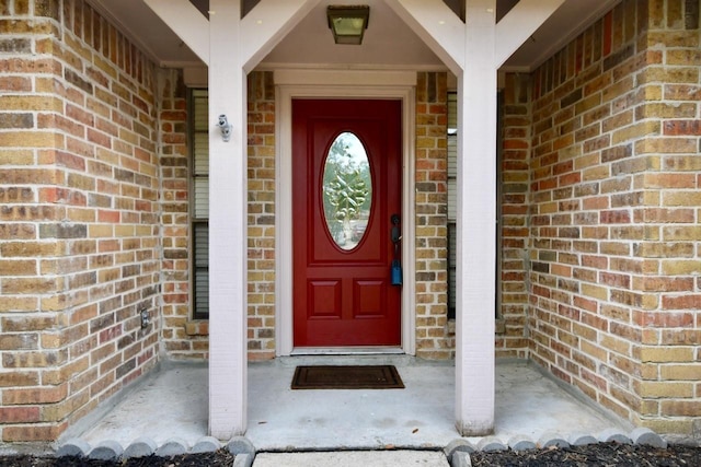 18723 Clover Gln, Katy, TX 77084 - doorway to property featuring brick siding