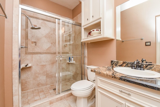 42 Lake Sterling Gate Dr, Spring, TX 77379 - full bath featuring a shower stall, vanity, and tile patterned floors